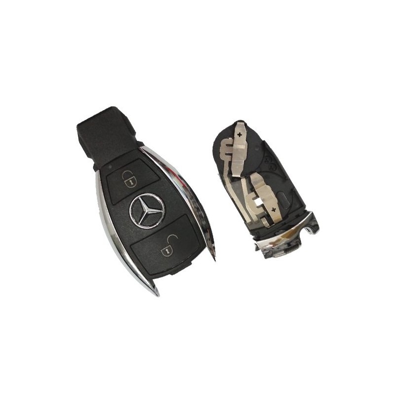 Κέλυφος Κλειδιού Mercedes για το Νέο Smart Key με 2 Κουμπιά (Nickel)