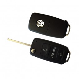 Κέλυφος Κλειδιού Volkswagen με 4 Κουμπιά και Λάμα HU66