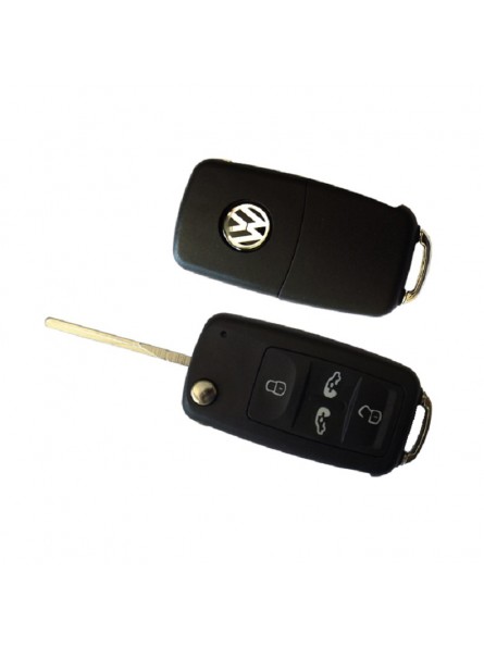 Κέλυφος Κλειδιού Volkswagen με 4 Κουμπιά και Λάμα HU66