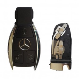 Κέλυφος Κλειδιού Mercedes για το Νέο Smart Key με 3 Κουμπιά (Nickel)
