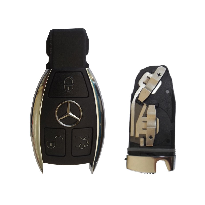 Κέλυφος Κλειδιού Mercedes για το Νέο Smart Key με 3 Κουμπιά (Nickel)